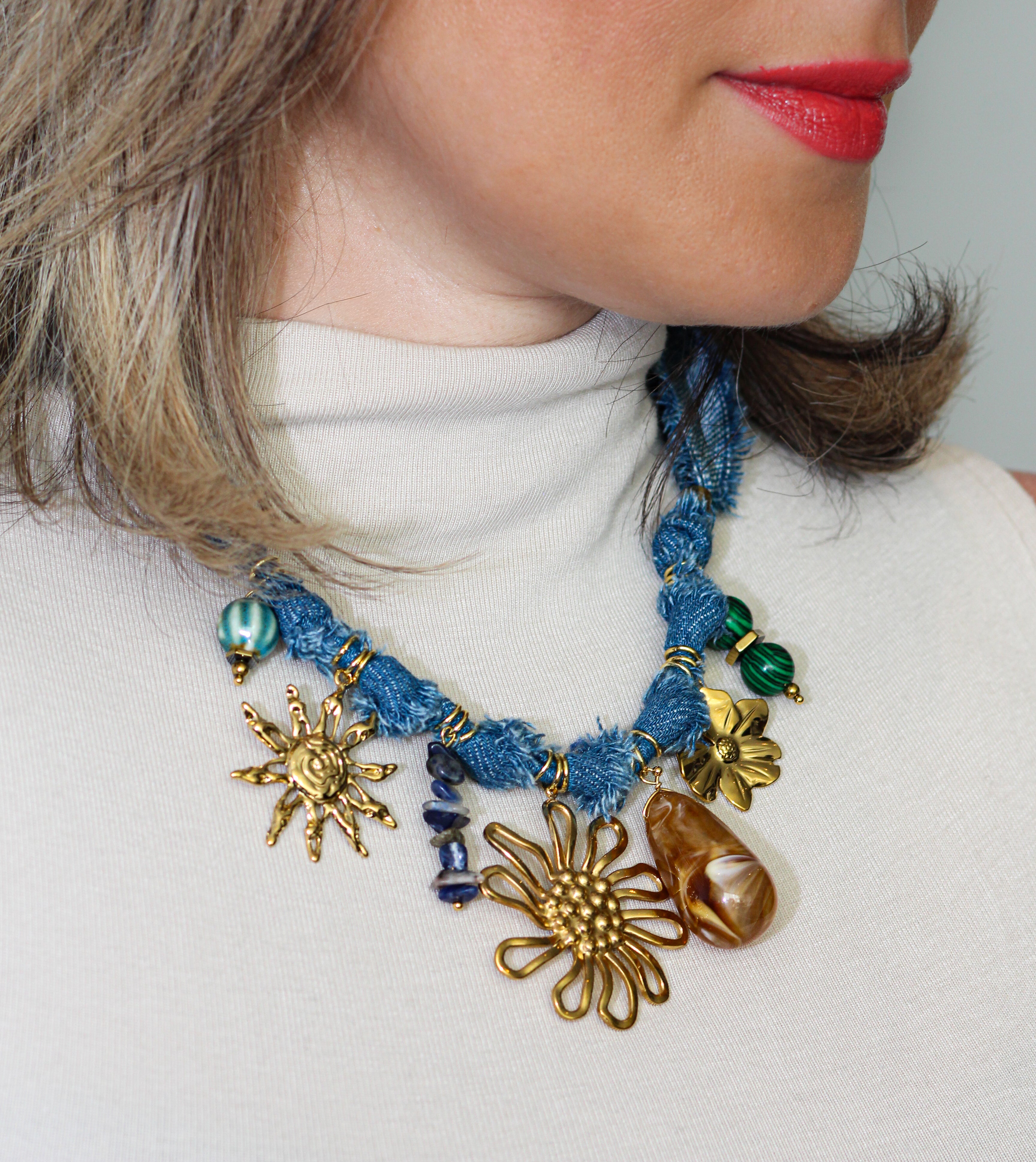 Blue Garden Paris Necklace