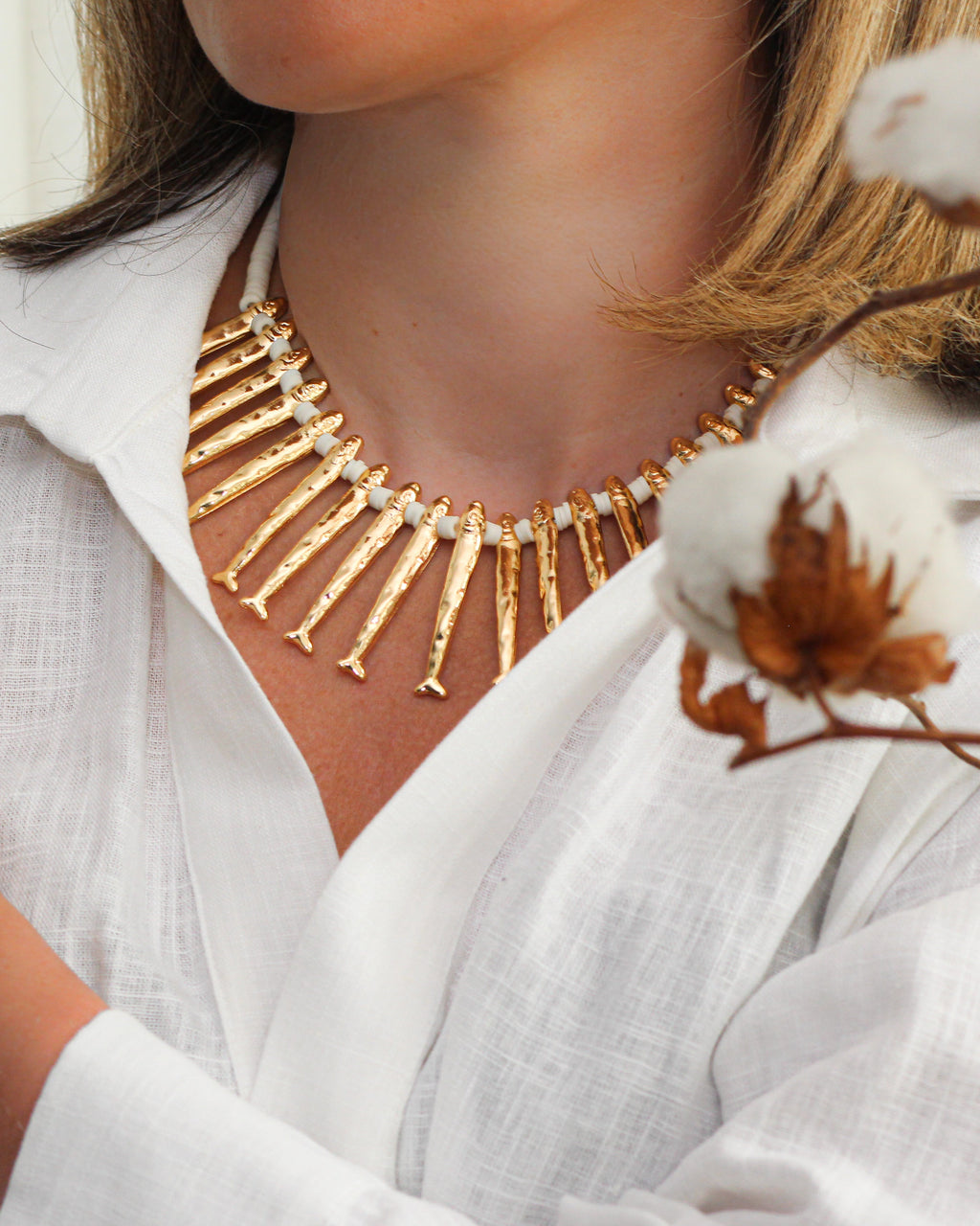 Saint Tropez Golden Fish Necklace